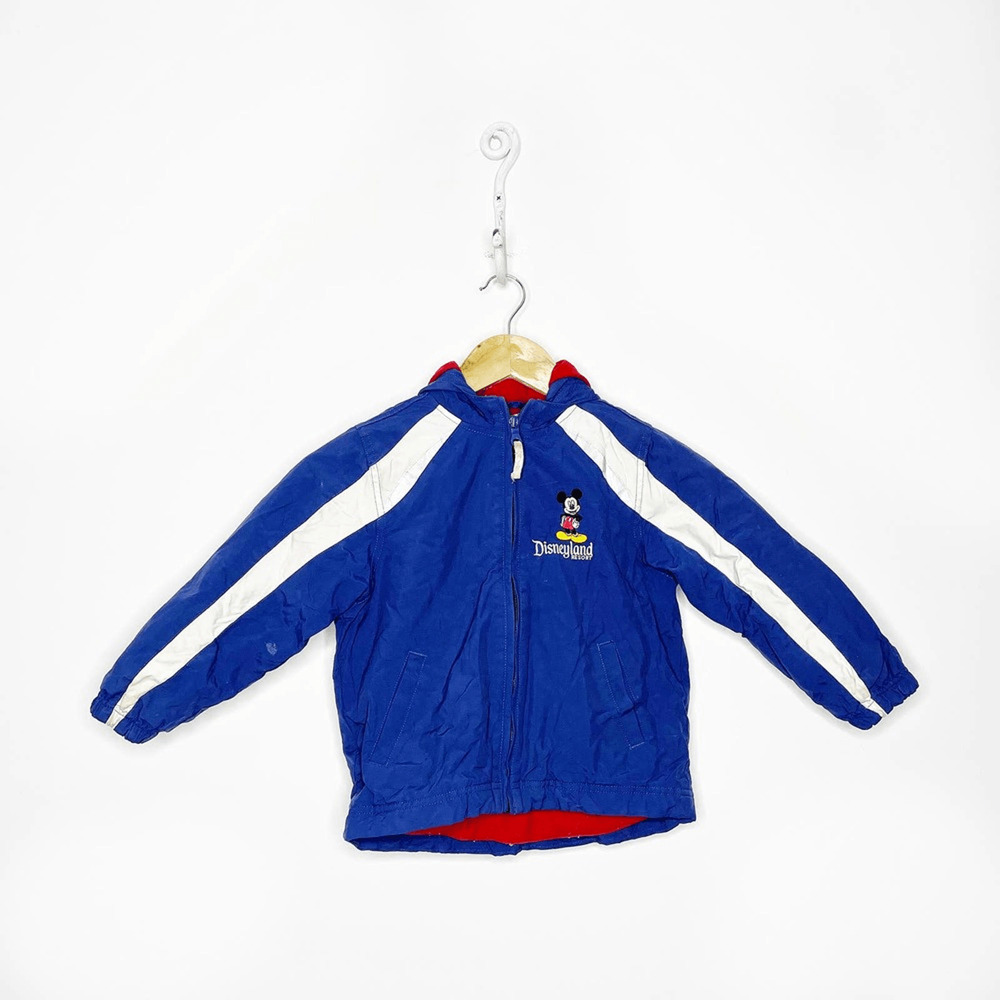 Disney Disneyland Fleece windbreaker hooded jacket hooded Mickey mouse XS 4-5